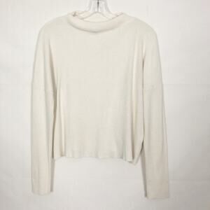 Lucky Brand High Neck Crop Top Cream Size XS